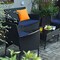 Costway 4PCS Patio Wicker Furniture Set Coffee Table Cushions w/ Cover